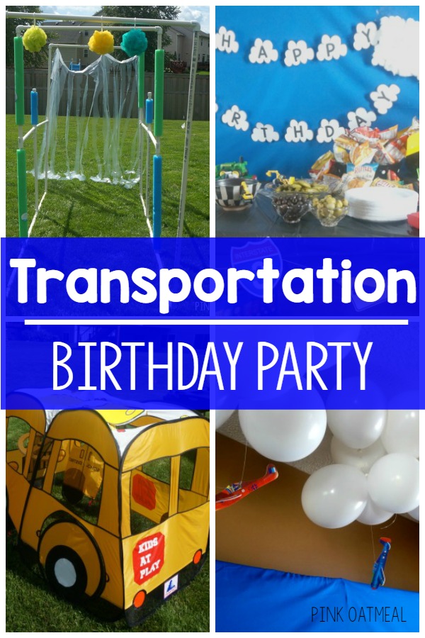 Transportation Birthday Party. Fun outdoor ideas for a transportation themed party!