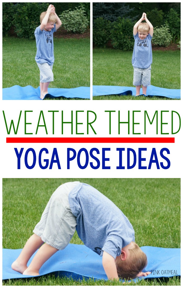 Weather Themed Activities! I love these weather themed yoga/gross motor movement poses for kinesthetic learning! They are great for a brain break! I can't wait to try them for morning meeting too!