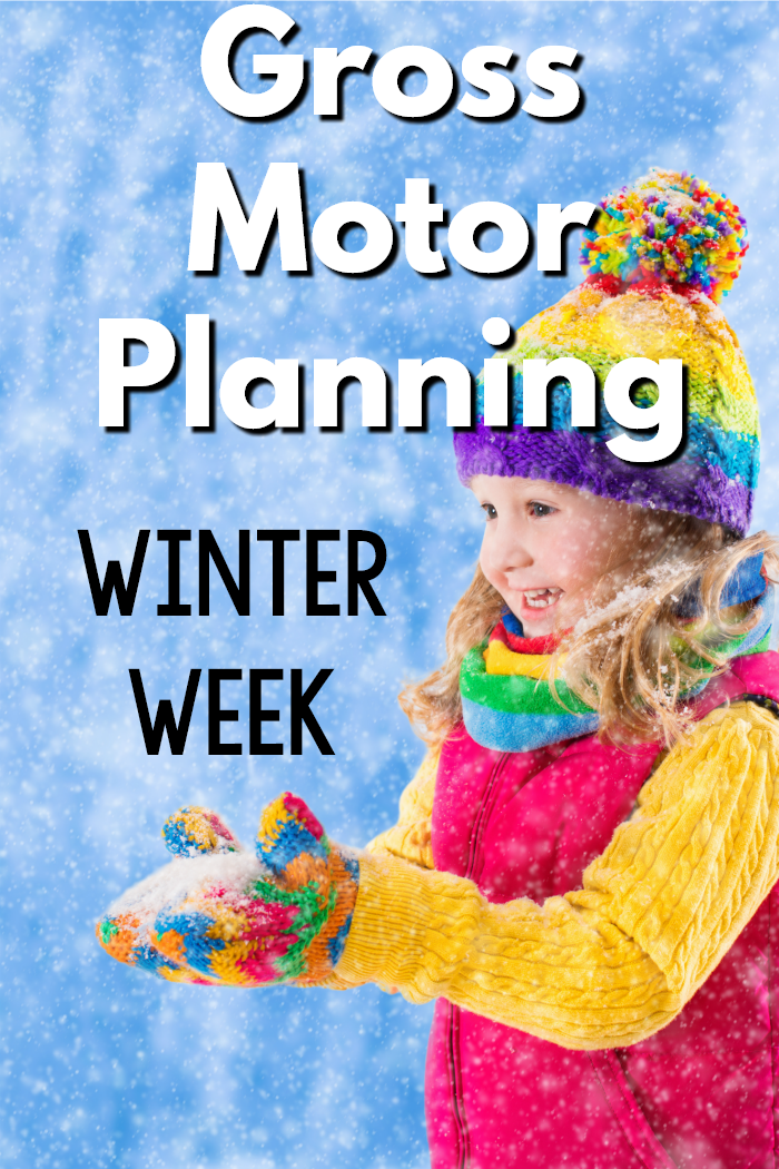 Winter Gross Motor Planning - Winter gross motor activities that are perfect for a winter themed week. Perfect for preschool gross motor programming, physical education, physical therapists, occupational therapists, and speech therapists. 