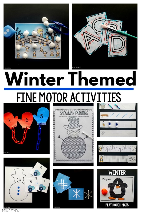 Winter themed fine motor activities that you can use today! 