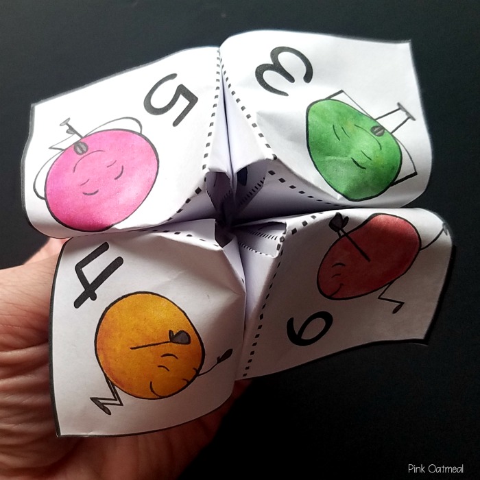 Cootie catcher yoga game for kids! 