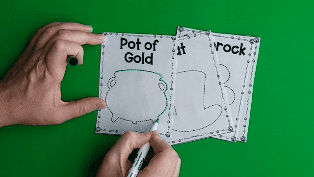 St. Patrick's Day fine motor activites. Fun St. Patrick's Day themed activities including cutting, tracing, manipulatives, clips, and more! Great for occupaitonal therapy, pre-k and kindergarten fine motor activities! 